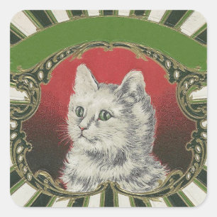 Adesivo Quadrado Gato
