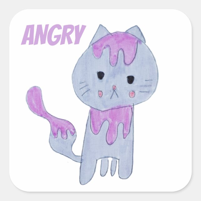 ADESIVO QUADRADO GATO (Frente)