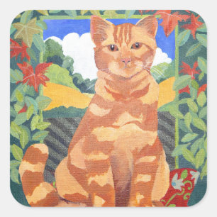 Adesivo Quadrado Gato 2014