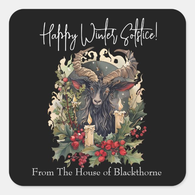 Adesivo Quadrado Gato Clássico Yule (Frente)