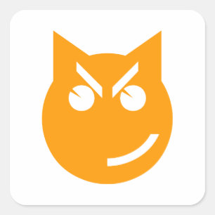 Adesivo Quadrado Gato Emoji Esmirante
