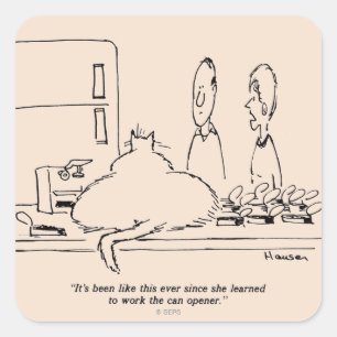 Adesivo Quadrado Gato Gordo