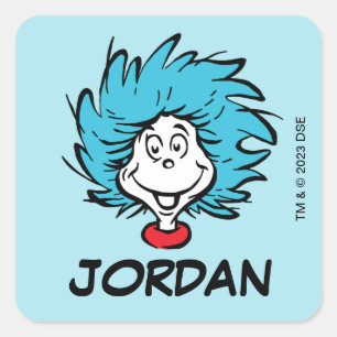 Adesivo Quadrado Gato no Chapéu Uma Coisa Duas - Coisa Personalizad