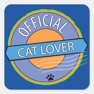 Adesivo Quadrado Gato Oficial do Lover
