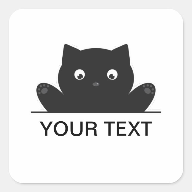 ADESIVO QUADRADO GATO SURPRESO (Frente)