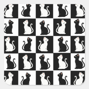 Adesivo Quadrado gatos