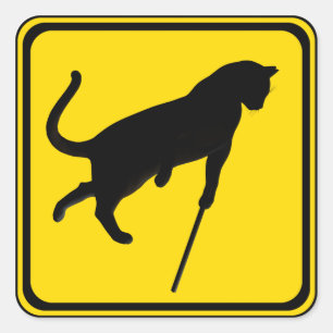 Adesivo Quadrado Gatos Cegos Passando!