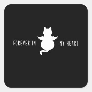 Adesivo Quadrado Gatos de Gato Despertam Ideia de Presente de Morto