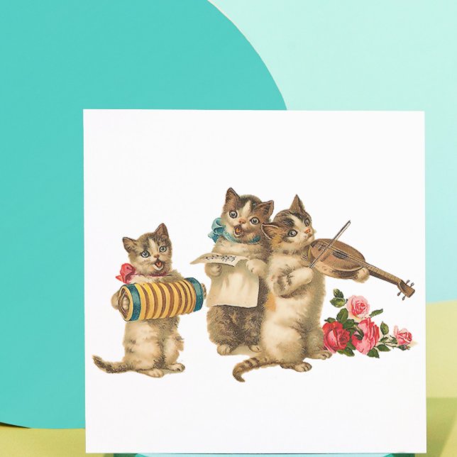 Adesivo Quadrado Gatos Musicais (Criador carregado)