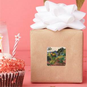 Adesivo Quadrado Gauguin - Paisagem Martinica