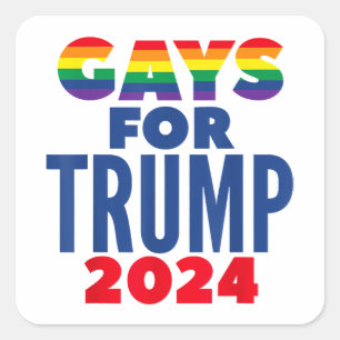 Adesivo Quadrado Gay Para A Eleição De Trump 2024