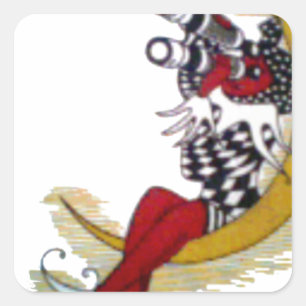 Adesivo Quadrado Gaze Cósmica: Elf na Aventura da Lua