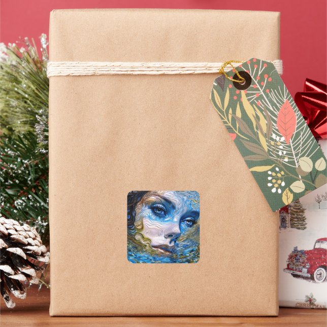 Adesivo Quadrado "Gaze De Aço" - Mulheres Na Água (Feriado)