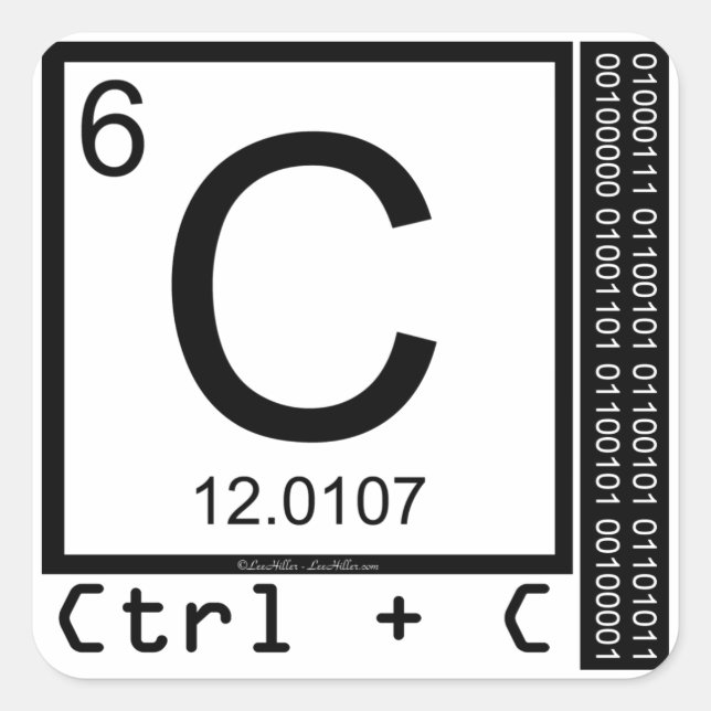 Adesivo Quadrado Geek-Me! Cópia carbono (Frente)