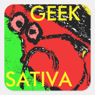 ADESIVO QUADRADO GEEK SATIVA