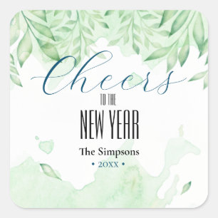 Adesivo Quadrado Geen deixa Cheers para o novo ano