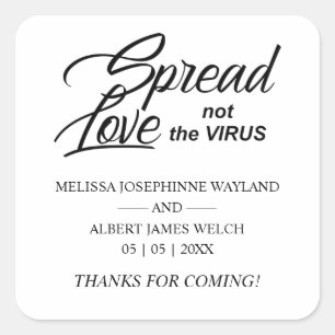 Adesivo Quadrado Gel de Mão de Saneamento de Casamento de Cotaçã