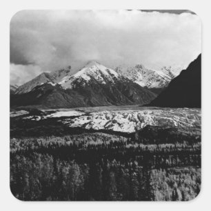 Adesivo Quadrado Geleira 1970 dos EUA Alaska Matanuska do vintage