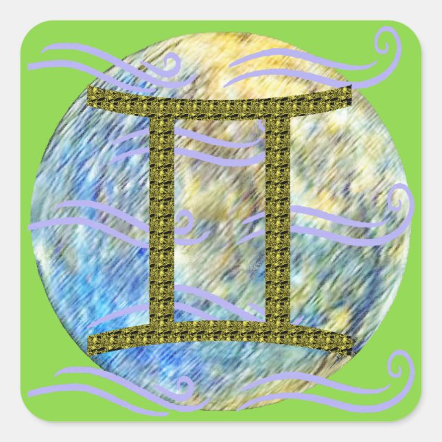 Adesivo Quadrado Gemini (Frente)