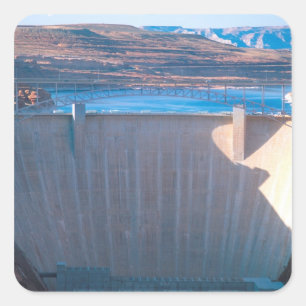 Adesivo Quadrado Gen Canyon Dam no Rio Colorado em Page,