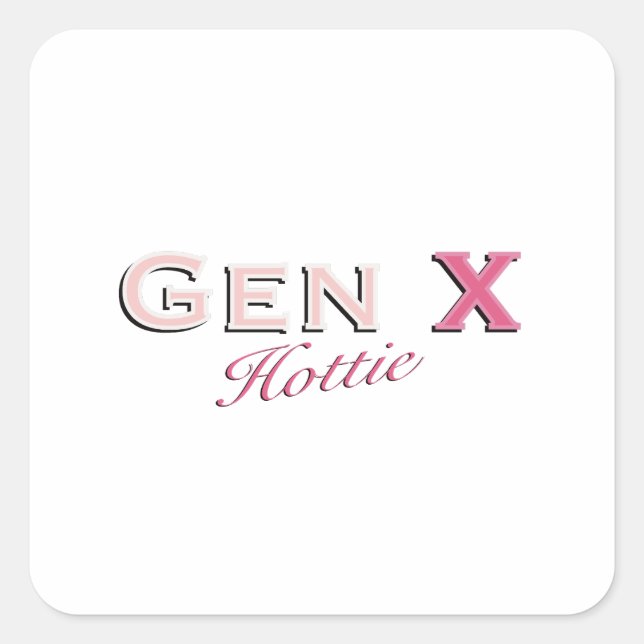 Adesivo Quadrado Gen X (Hottie) (Frente)