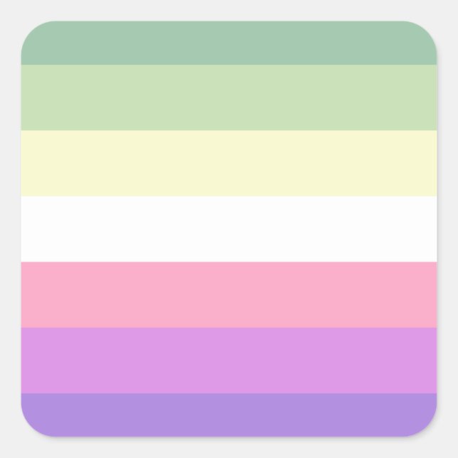Adesivo Quadrado Genderfae Pride Flag   (Frente)