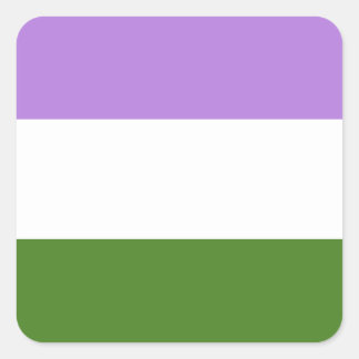 Adesivo Quadrado Genderqueer Pride Flag