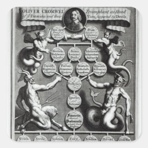 Adesivo Quadrado Genealogia do Oliver Anti-Cristo