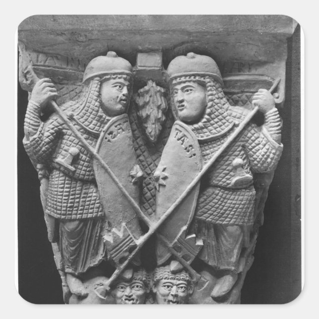 Adesivo Quadrado Generosidade e caridade perfurando dois vícios (Frente)