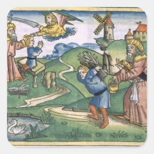 Adesivo Quadrado Génese 21 1-14 Abraham que oferecem acima de