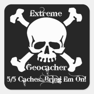 Adesivo Quadrado Geocacher extremo