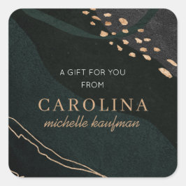 Adesivo Quadrado Geodo Metálico