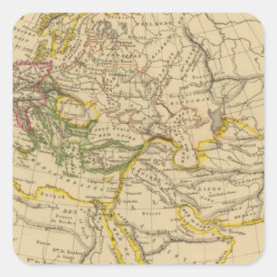 Adesivo Quadrado Geografia da Idade Média