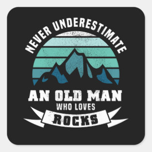 Adesivo Quadrado Geologia Engraçada - Presente de Rochas para o Vel