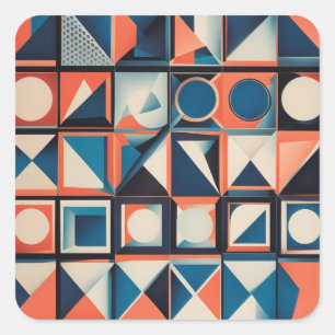 Adesivo Quadrado Geometria abstrato