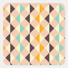 Adesivo Quadrado Geometric pattern overlapping diamonds & triangle
