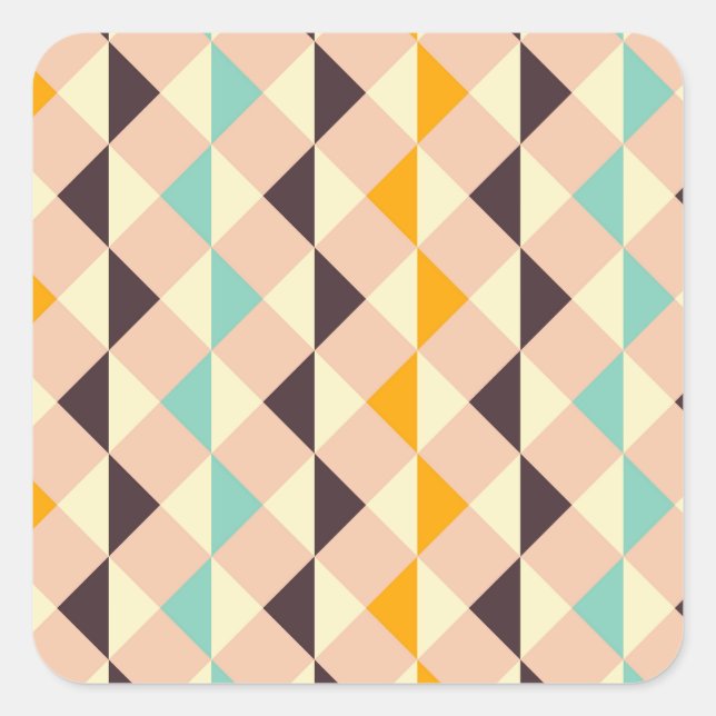 Adesivo Quadrado Geometric pattern overlapping diamonds & triangle (Frente)