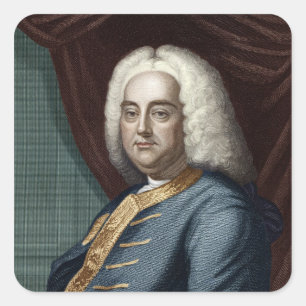 Adesivo Quadrado George Frederic Handel, gravado por Thomson