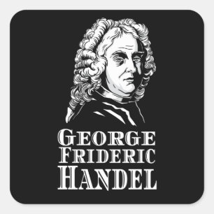 Adesivo Quadrado George Frideric Handel Retrait