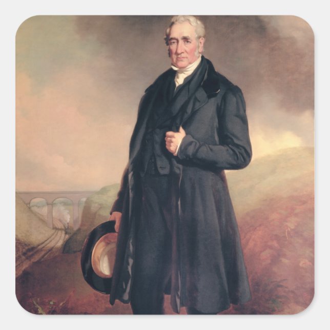 Adesivo Quadrado George Stephenson (Frente)