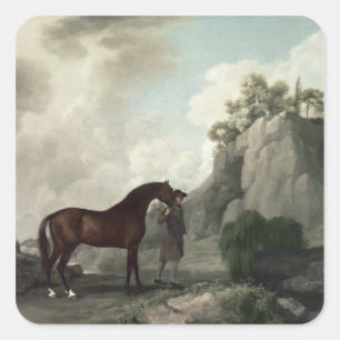 Adesivo Quadrado George Stubbs   Cato e noivo
