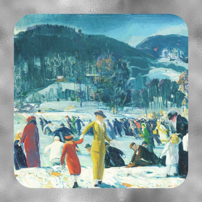 Adesivo Quadrado George Wesley Bellows - Amor ao inverno - Natal (Criador carregado)