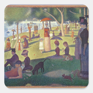 Adesivo Quadrado Georges Pierre Seurat domingo à tarde no é