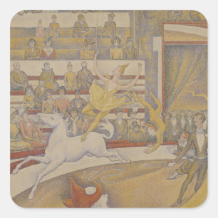 Adesivo Quadrado Georges Pierre Seurat   o circo, 1891