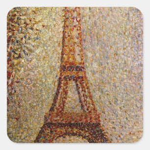 Adesivo Quadrado Georges Seurat: A Torre Eiffel (1889)