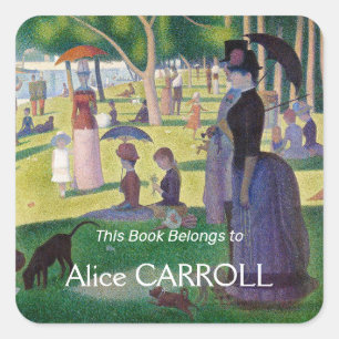 Adesivo Quadrado Georges Seurat - Domingo em La Grande Jatte