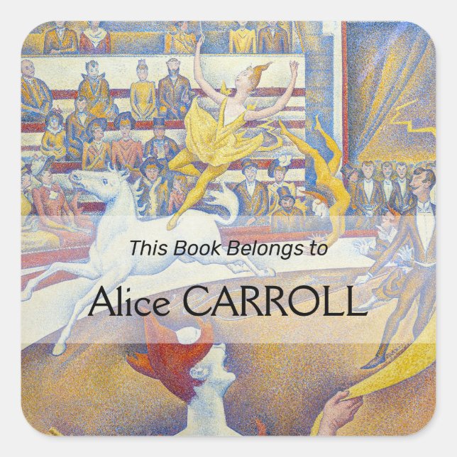 Adesivo Quadrado Georges Seurat - O Circo (Frente)