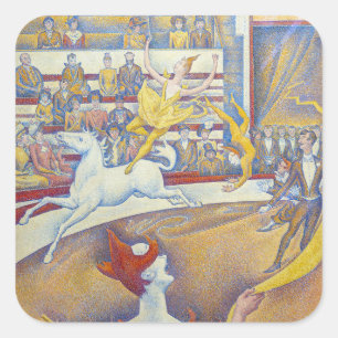Adesivo Quadrado Georges Seurat - O Circo
