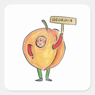 Adesivo Quadrado Georgia Peach