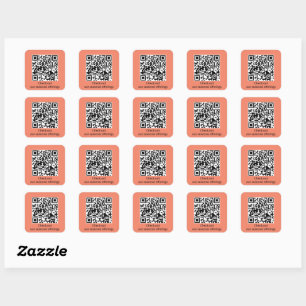Adesivo Quadrado Gerar URL de Código QR Personalizado
